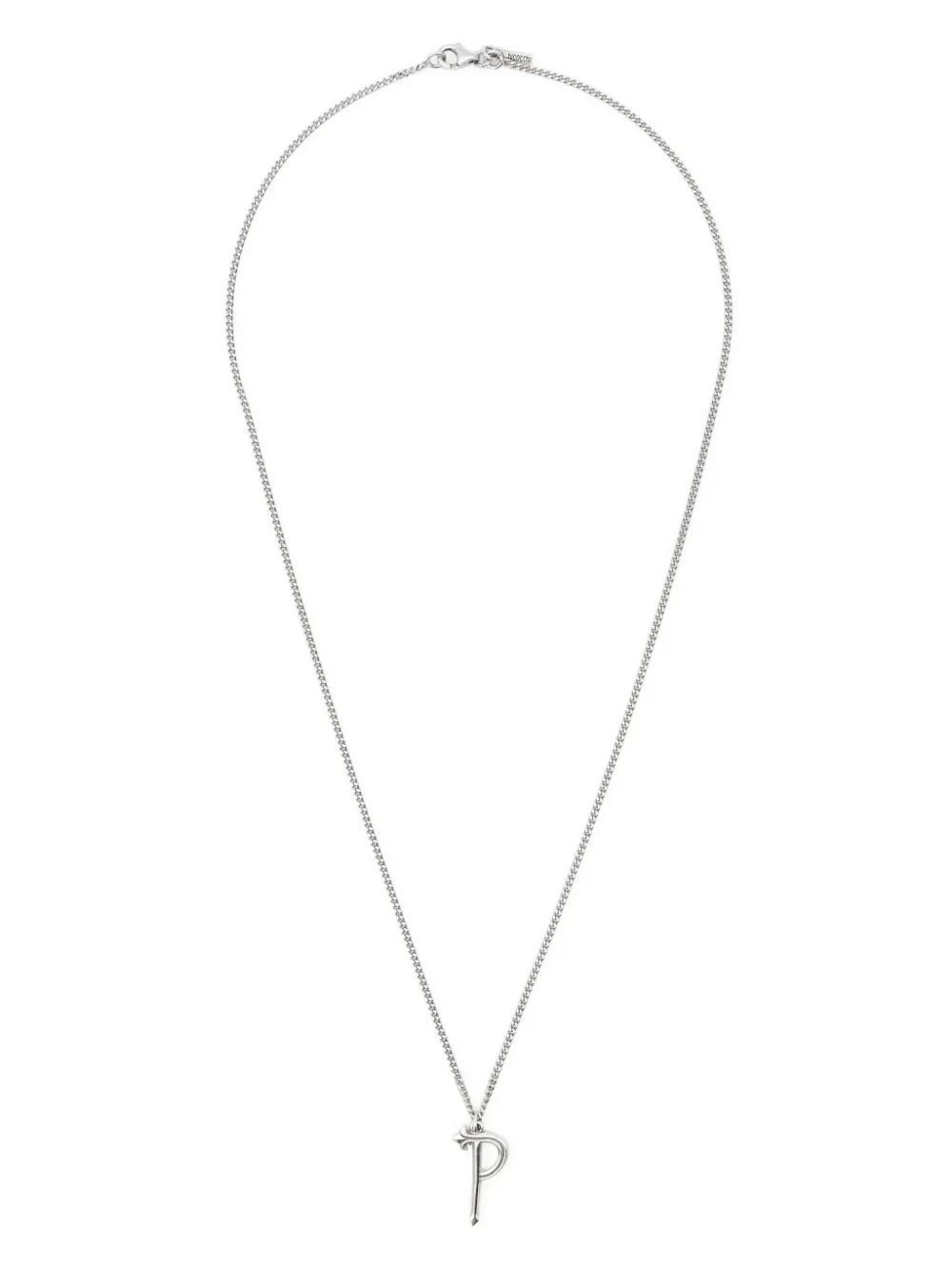 Shop Emanuele Bicocchi Alphabet Pendant Necklace In Silver