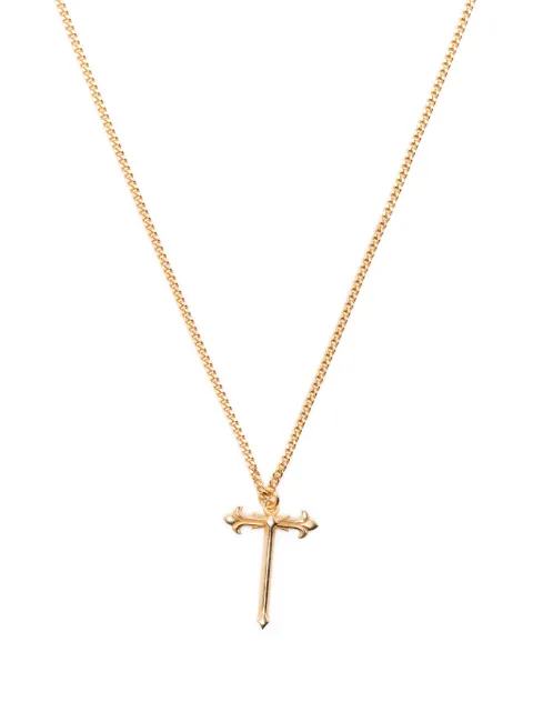 Emanuele Bicocchi cross-pendant polished-finish necklace 