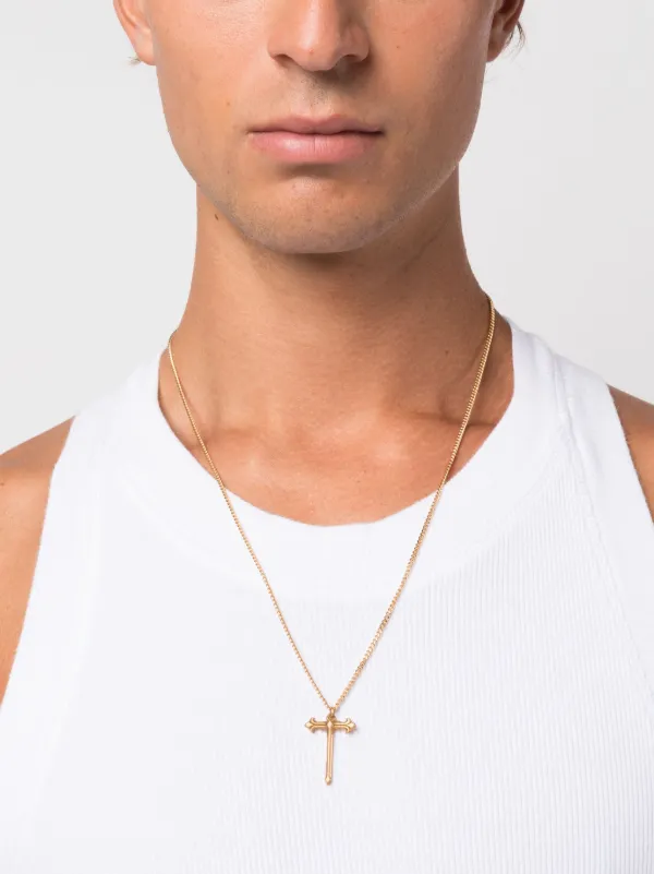 Emanuele Bicocchi cross-pendant polished-finish Necklace