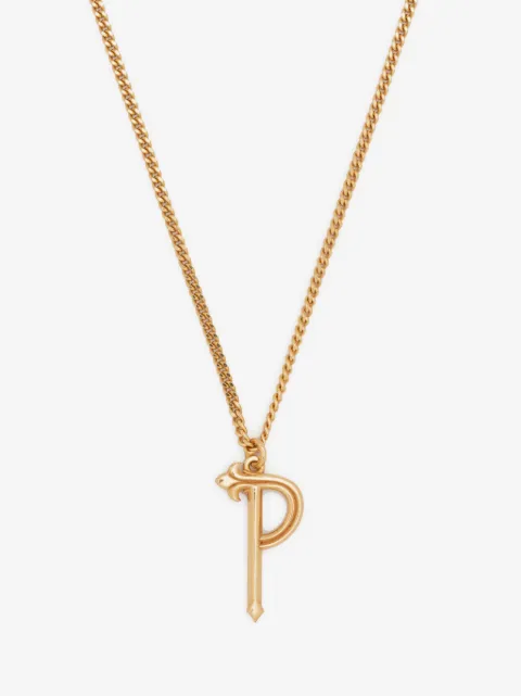 Emanuele Bicocchi collar en plata de ley con dije de letra P