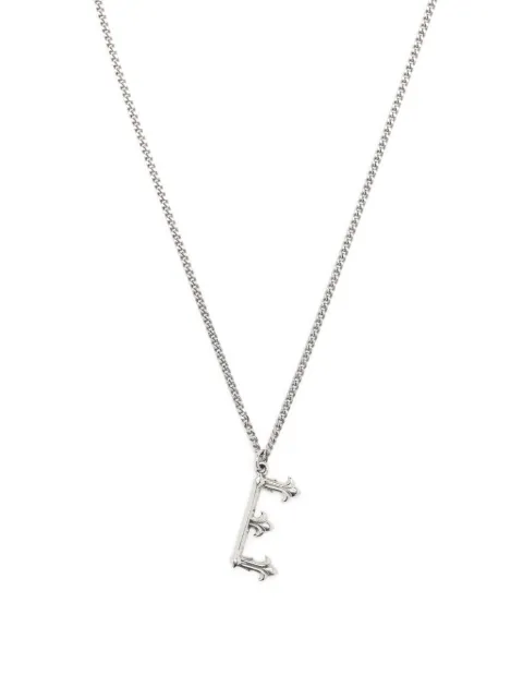 Emanuele Bicocchi Alphabet Pendant E sterling silver necklace