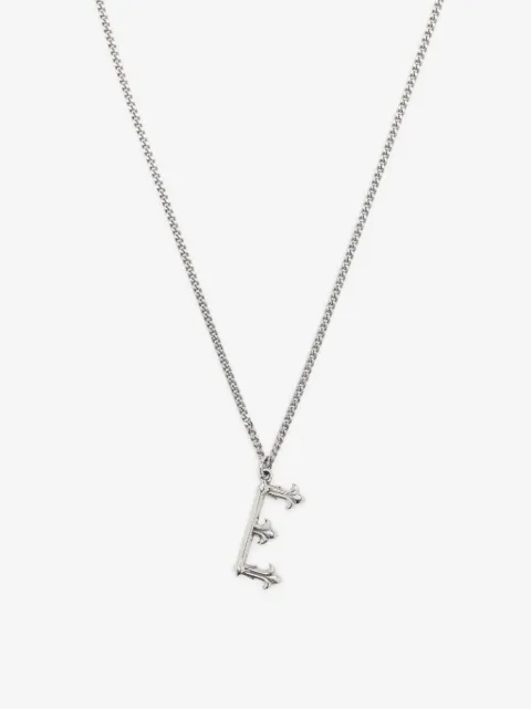 Emanuele Bicocchi Alphabet Pendant E sterling silver necklace