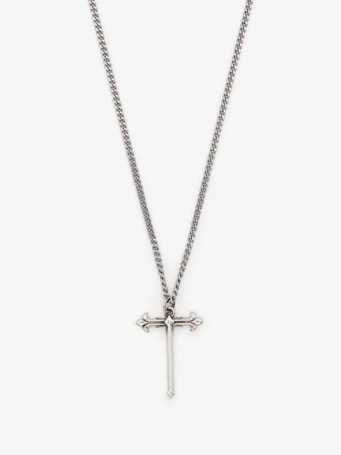 Emanuele Bicocchi cross-pendant polished-finish necklace