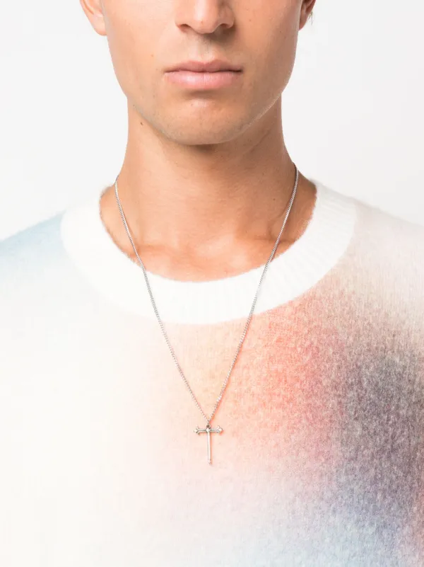 Emanuele Bicocchi cross-pendant polished-finish Necklace | Silver