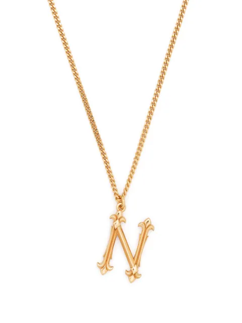 Emanuele Bicocchi Alphabet Pendant N sterling silver necklace