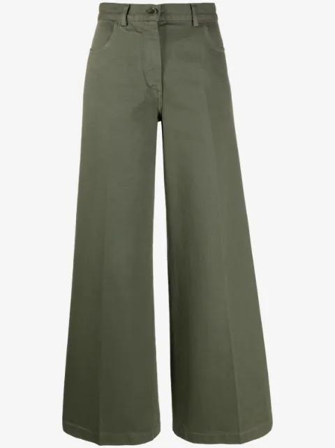 ASPESI pantalones anchos con tiro alto