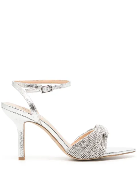 Badgley Mischka April 85mm metallic leather sandals