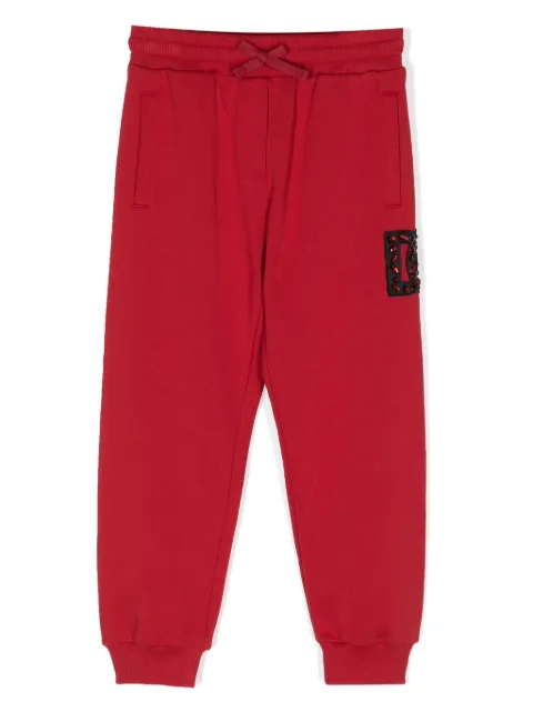 Dolce & Gabbana Kids rhinestone-embellished cotton track pants