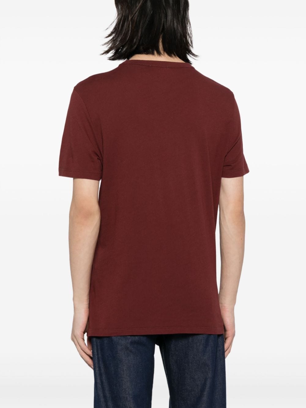 Shop 7 For All Mankind Featherweight Cotton T-shirt In Red