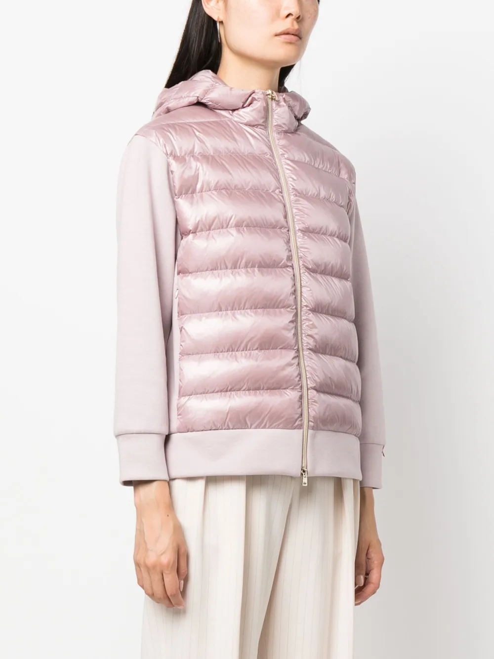 Herno Padded-panels Hooded Jacket In 紫色