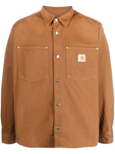 Carhartt WIP logo-patch cotton shirt