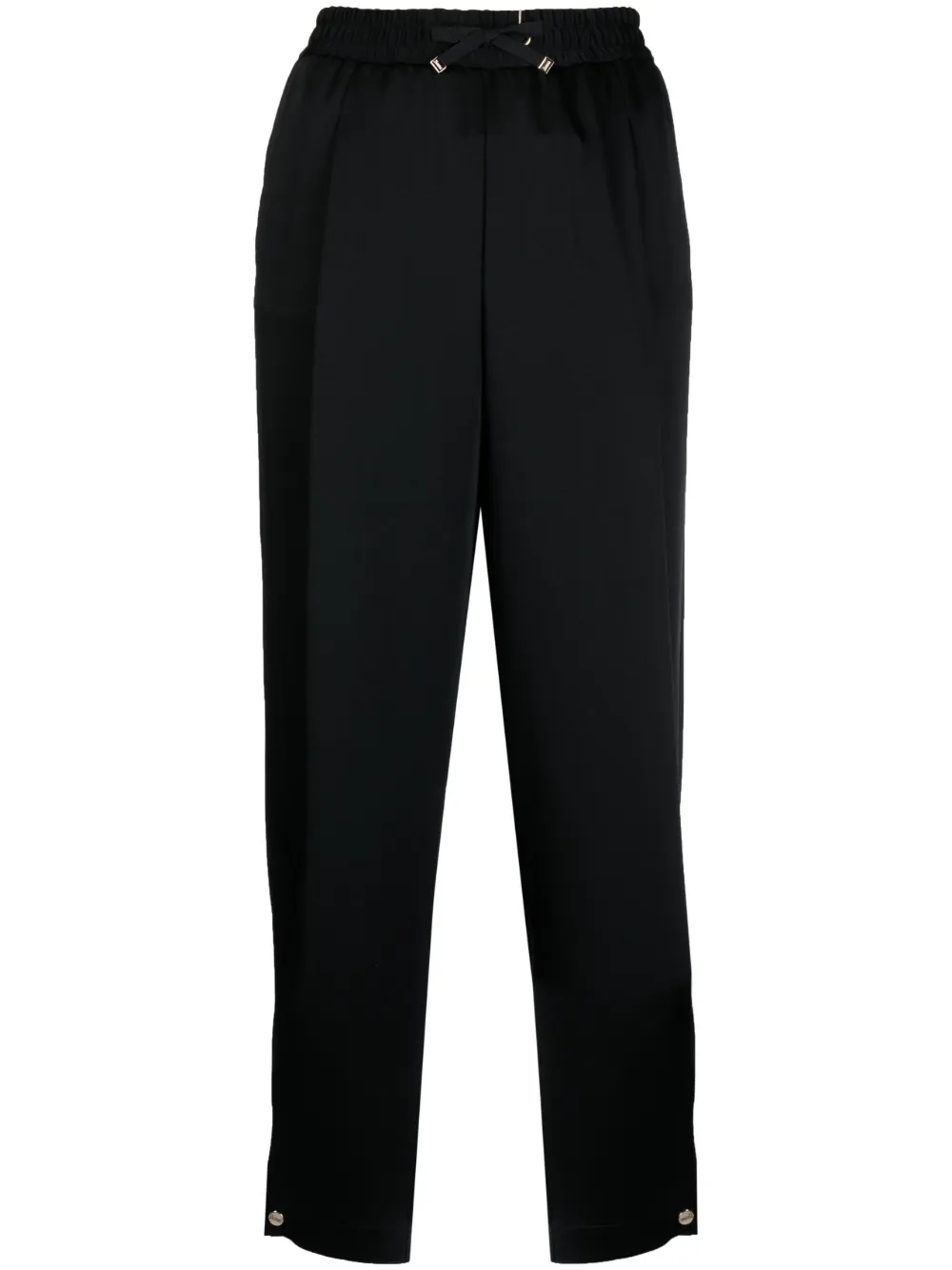 Herno Drawstring Straight-leg Trousers In Black