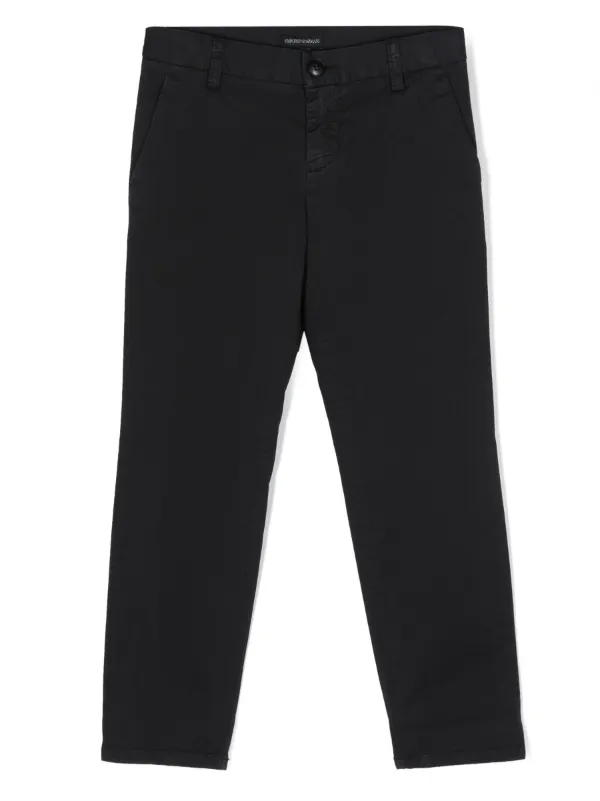 Emporio Armani Kids Eagle ストレートパンツ | ブルー | FARFETCH JP