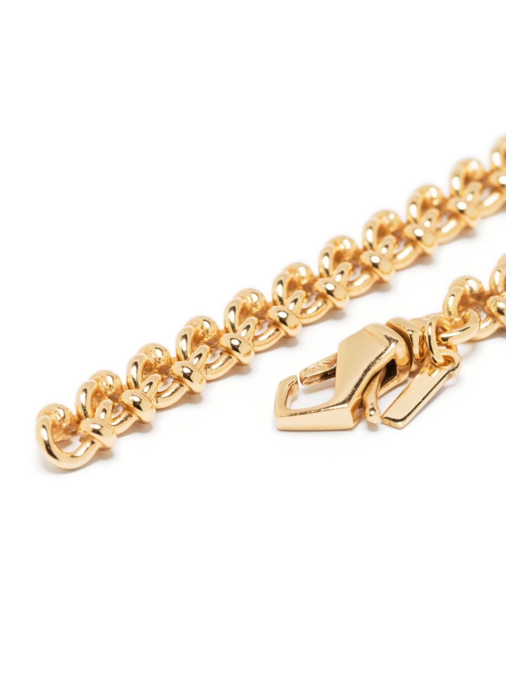 Shop Emanuele Bicocchi Knot-detail Gold-plated Chain Bracelet