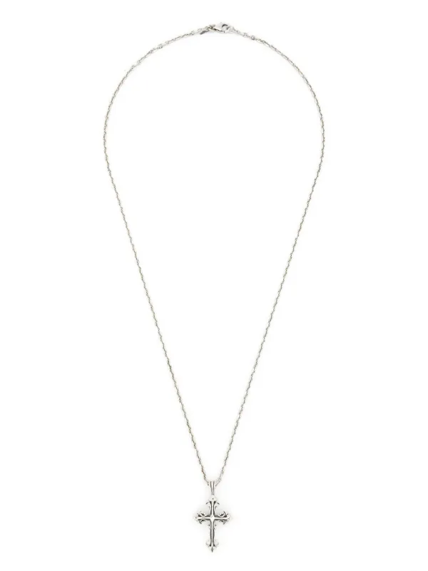 アクセサリーその他 emanuele bicocchi JEWELS (RTN2SILVER) Emanuele Bicocchi Avelli cross-pendant Necklace | Silver
