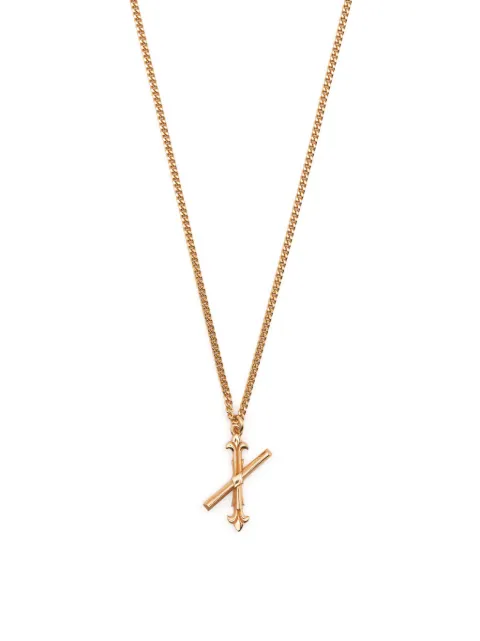 Emanuele Bicocchi collar de cadena con dije de letra X