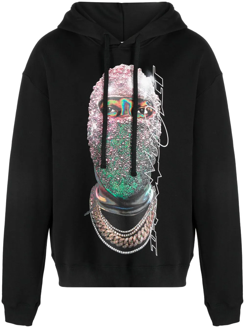Ih Nom Uh Nit Graphic-print Drawstring Hoodie In Black ModeSens