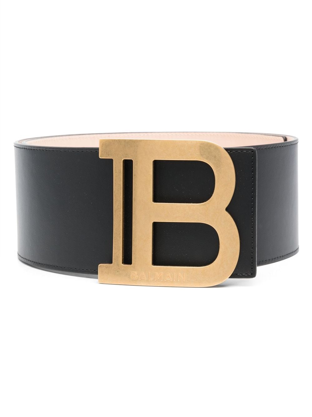 Balmain monogram-pattern Wide Belt - Farfetch