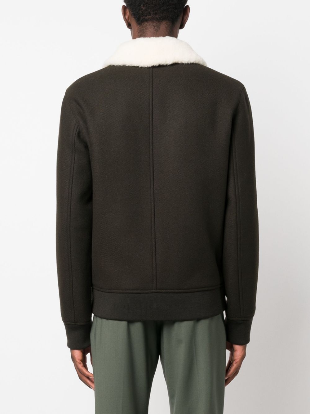 Shop Apc New Ben Flight Jacket In Green