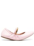 Moschino leather ballerina shoes - Pink