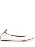 Lanvin patent leather ballerina shoes - White