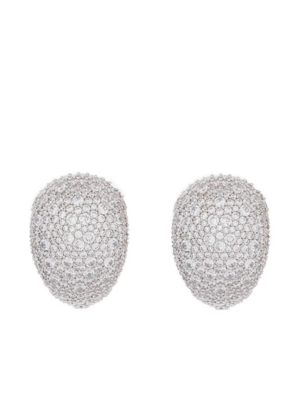 Lanvin crystal-embellished clip-on earrings | Silver | Image 1