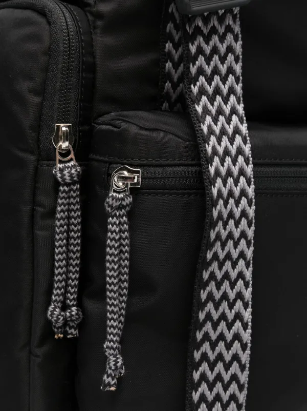 Lanvin Curb strap-detail Backpack | Black | FARFETCH