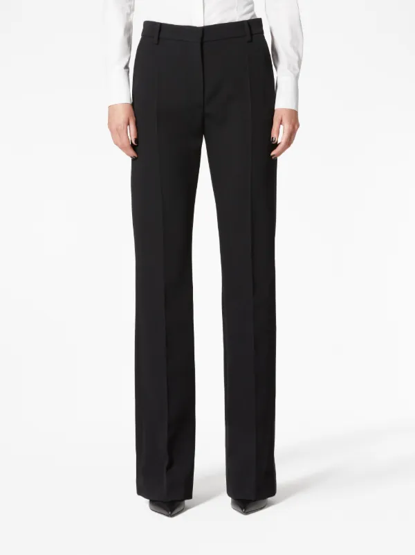 【関税&送料込】Valentino Garavani Virgin Wool Trousers Virgin Wool Pants for Woman in Gray Melange | Valentino US
