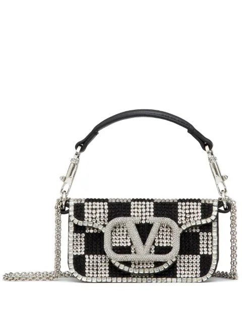 Valentino Garavani micro Loc� chain-link chess-print bag
