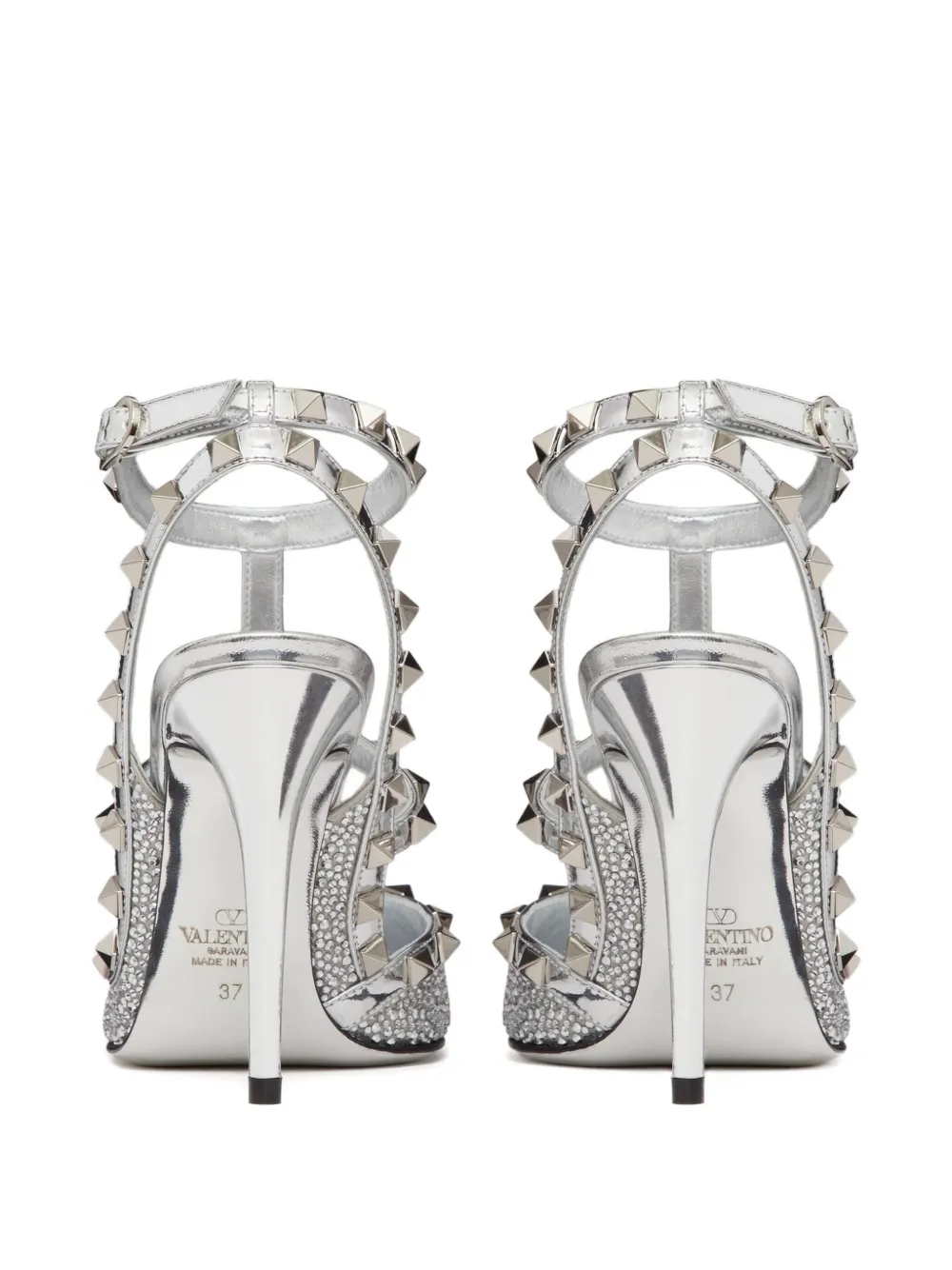 Valentino Garavani Rockstud 100mm crystal-embellished Pumps