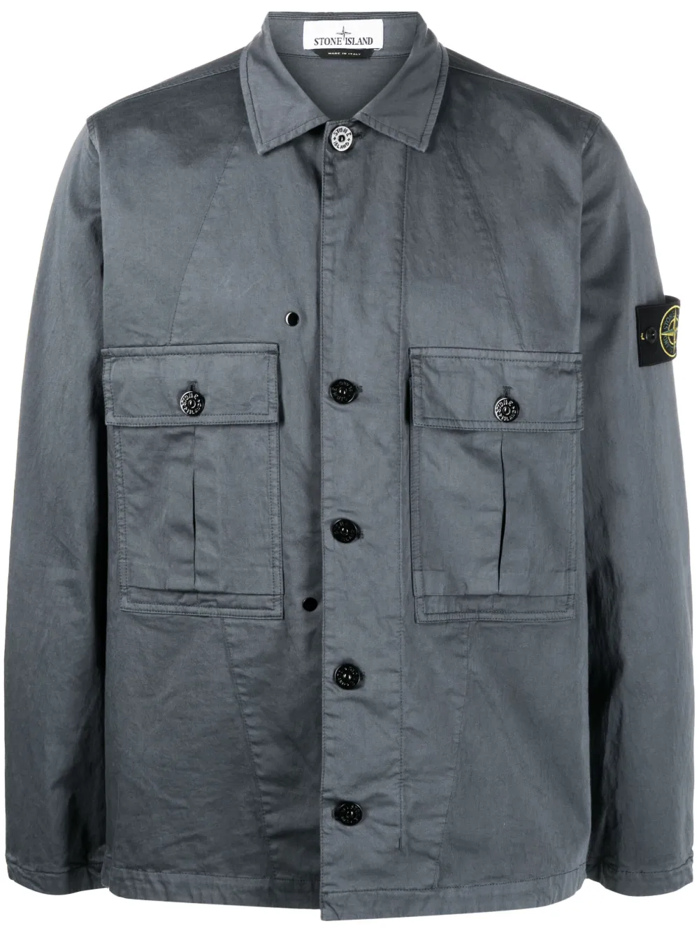 Stone island seersucker overshirt clearance