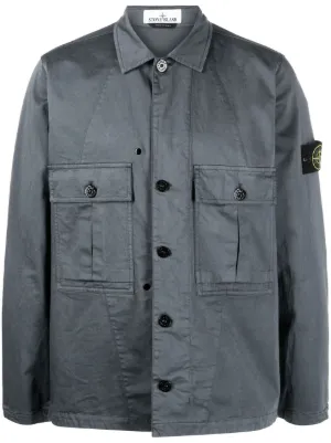 Stone island seersucker shirt new arrivals