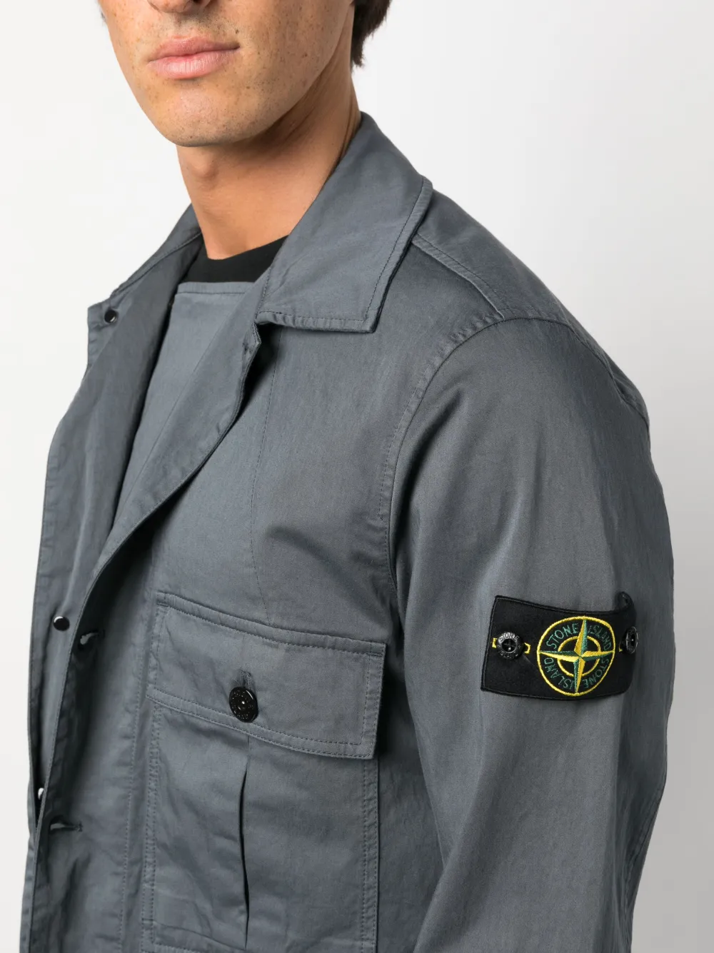 Grey overshirt stone store island