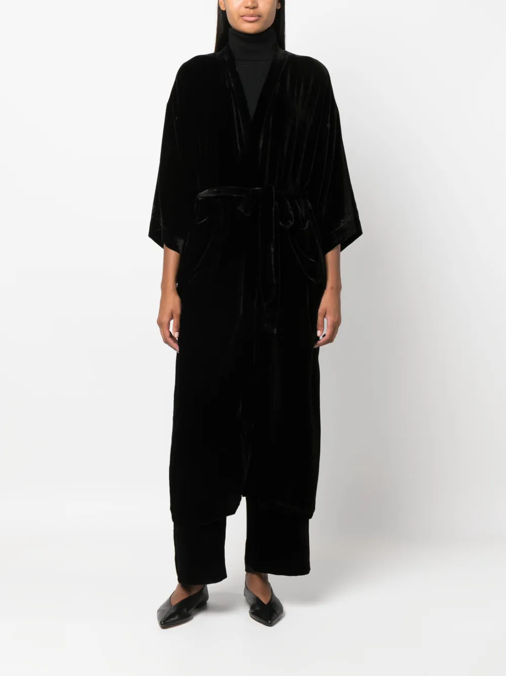 THE ROSE IBIZA Bata silk velvet kimono | Capes | Image 2