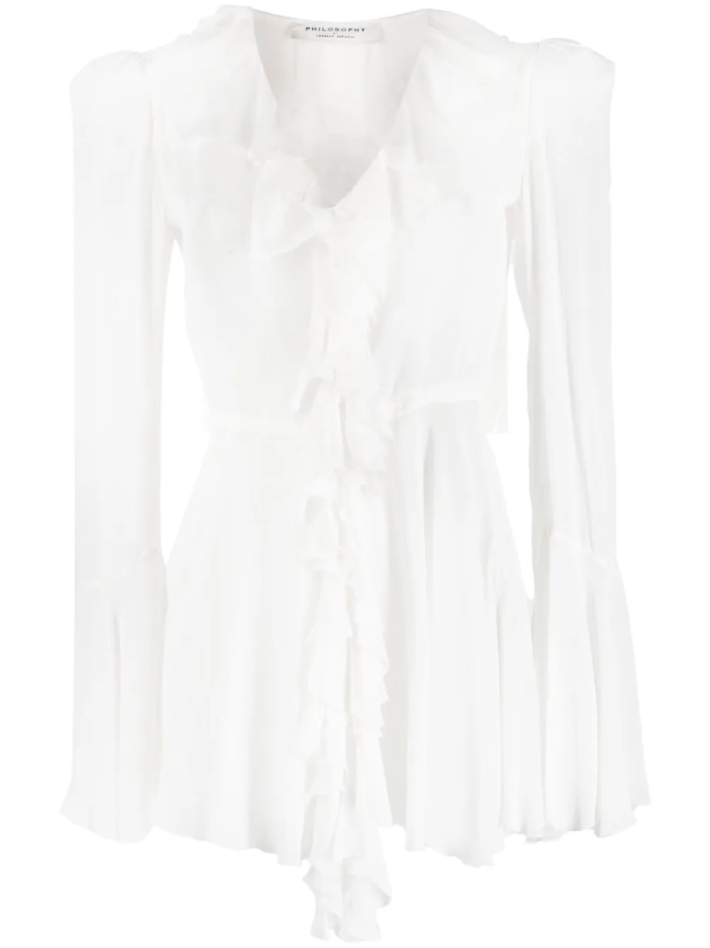 Philosophy Di Lorenzo Serafini ruched-trim V-neck blouse · 42