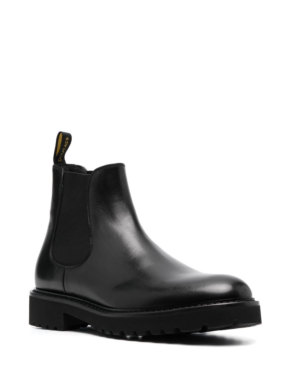 Shop Doucal's Almond-toe 40mm Leather Ankle-boots In Black