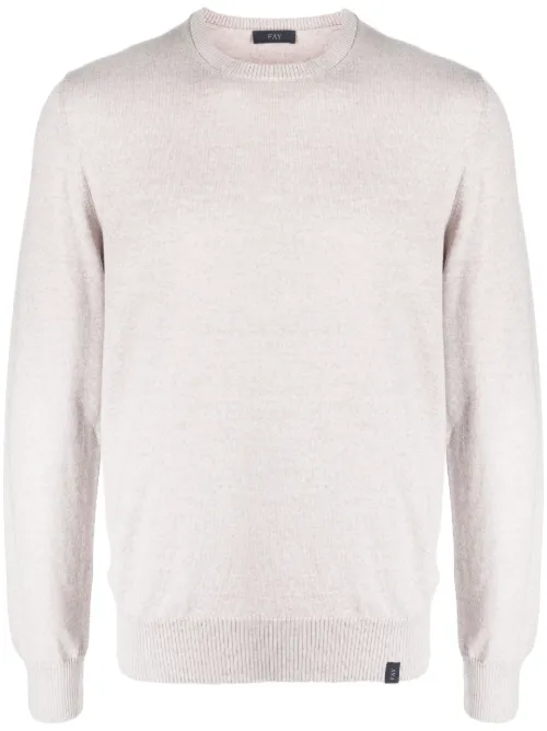 Pull en maille fine à col rond - Fay - Modalova