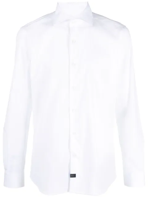Fay cutaway-collar long-sleeve shirt
