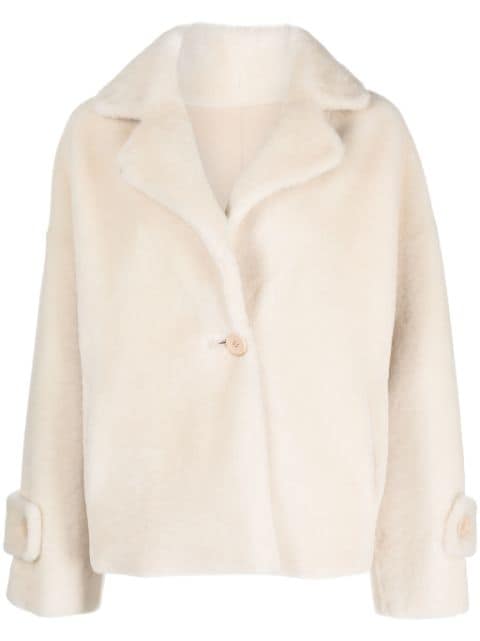 Manzoni 24 single-breasted shearling jacket