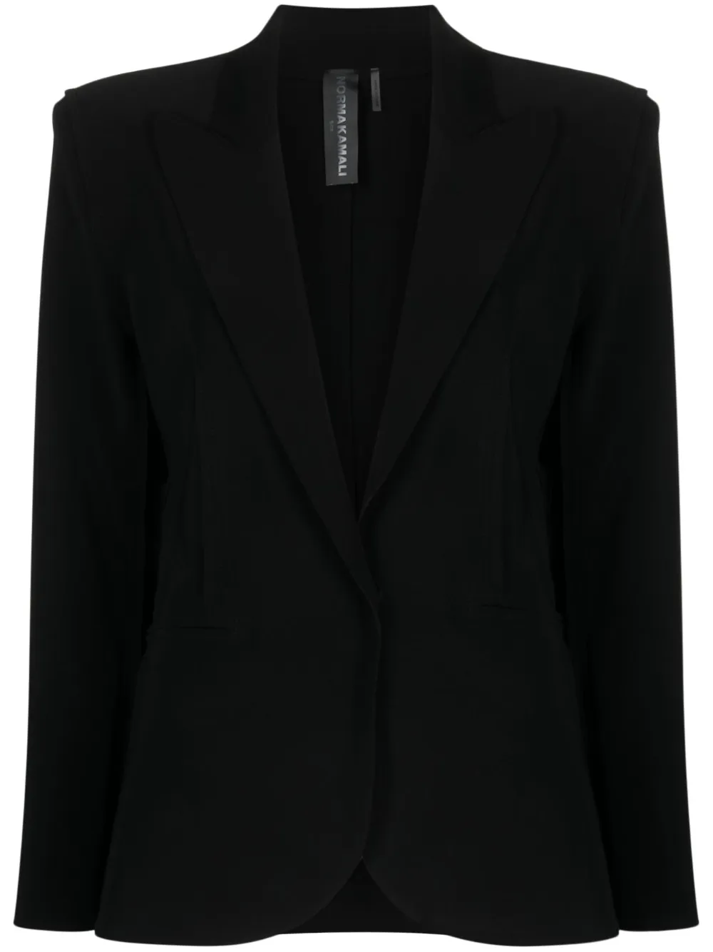 Norma Kamali Single-breasted Buttoned Blazer In Black