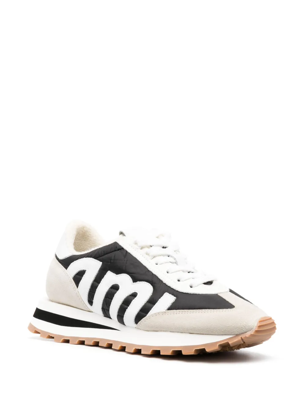AMI PARIS Rush logo-patch sneakers - Zwart