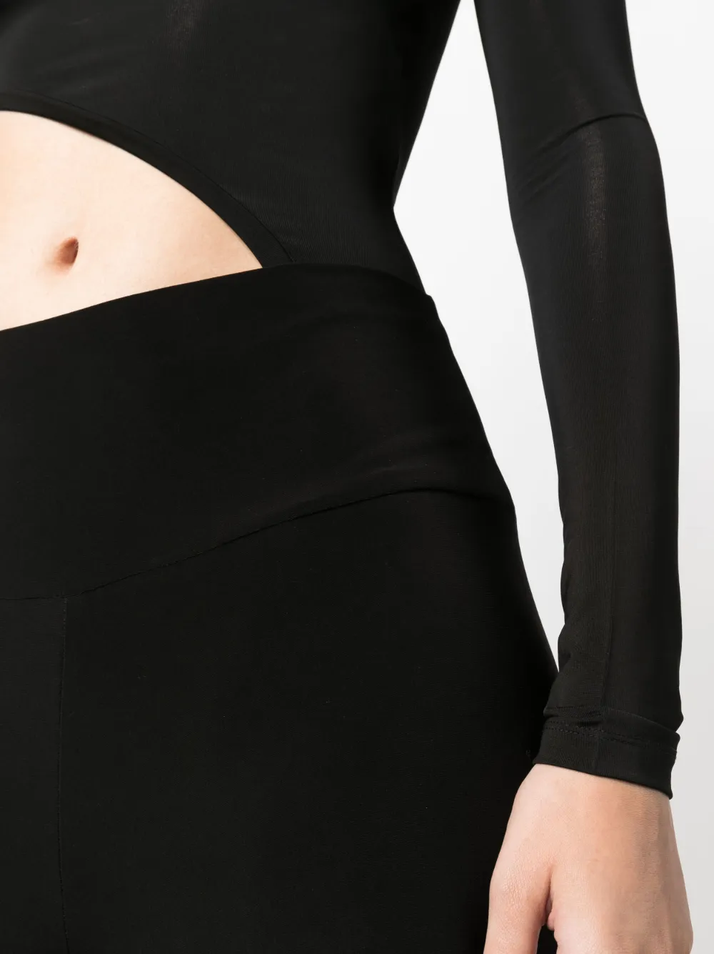 NORMA KAMALI CROPPED WIDE-LEG TROUSERS