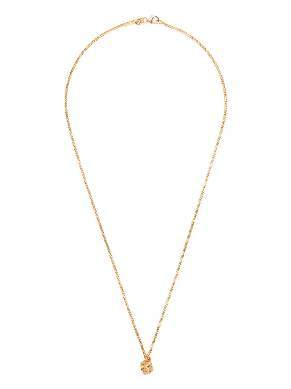 Emanuele Bicocchi Small Arabesque Dice Pendant Necklace In Gold