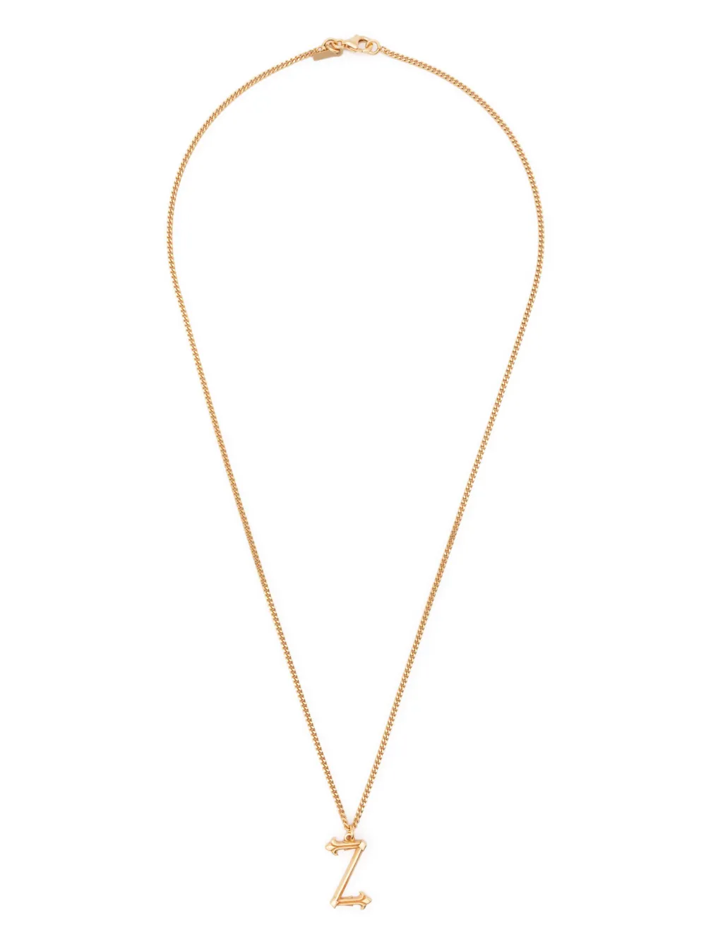 Shop Emanuele Bicocchi Z Letter Pendant Necklace In Gold