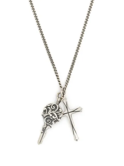 Emanuele Bicocchi key and cross pedant necklace