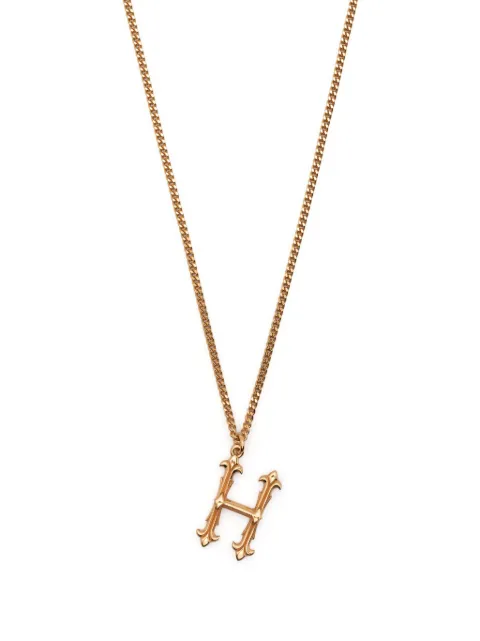 Emanuele Bicocchi collar de cadena con dije de letra H