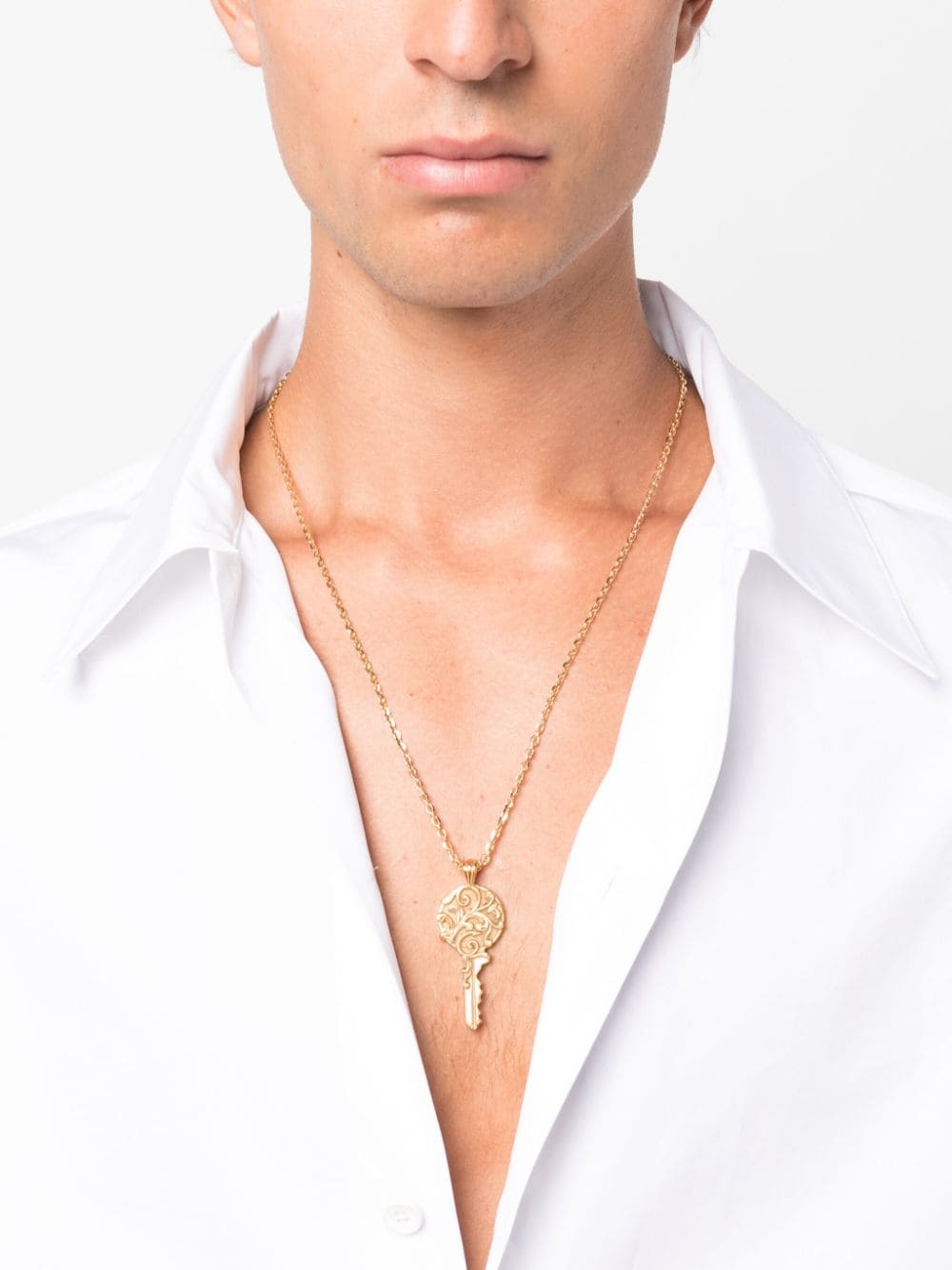 Shop Emanuele Bicocchi Statement-pendant Polished-finish Necklace In Gold