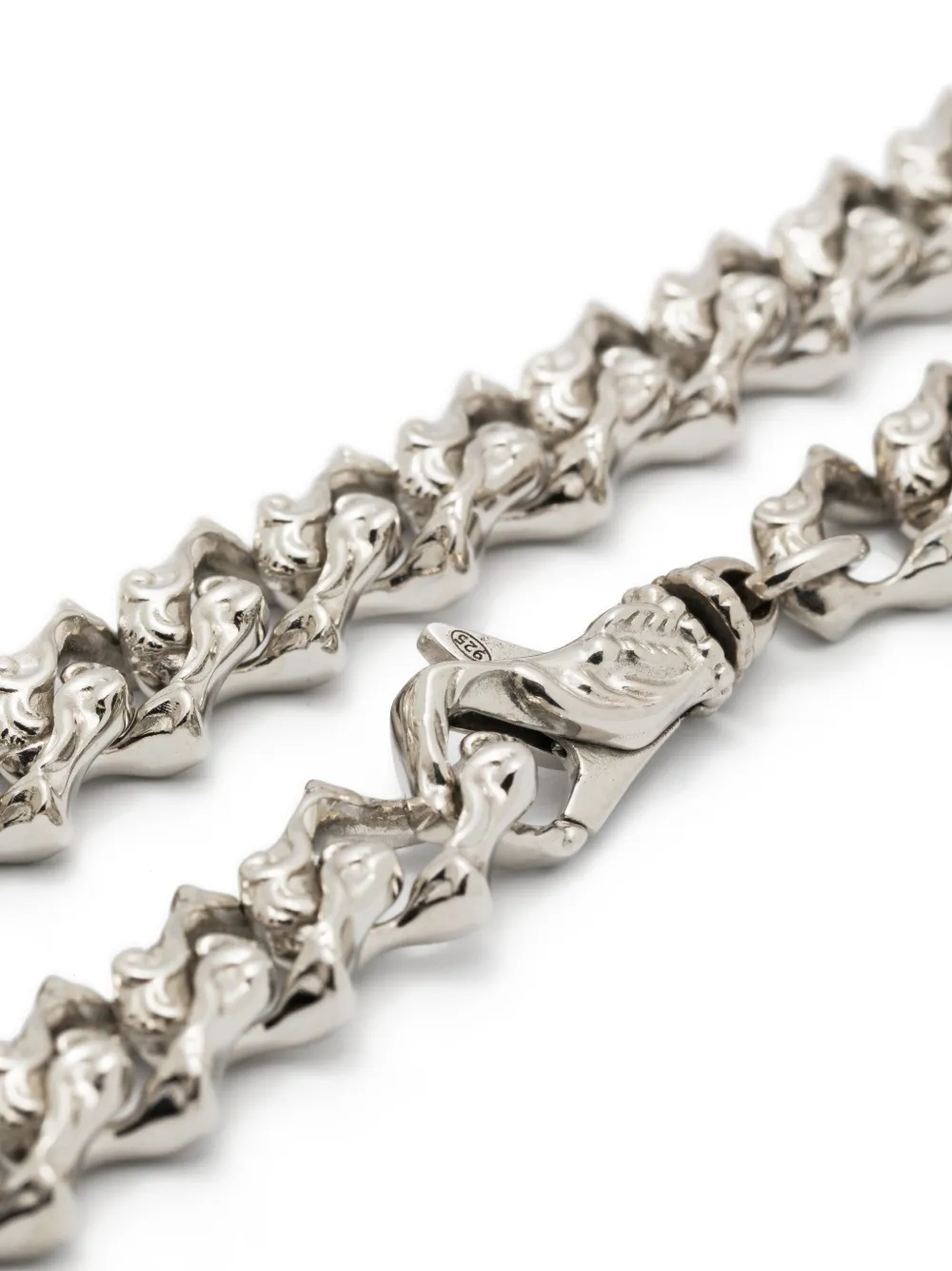 Shop Emanuele Bicocchi Sharp Chain-link Necklace In Silver