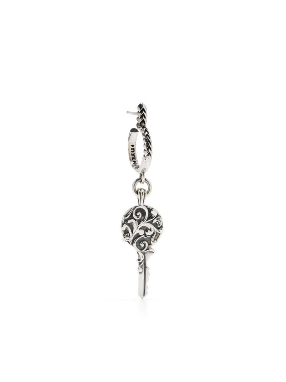 Emanuele Bicocchi Arabesque-key Single Earring In Silver