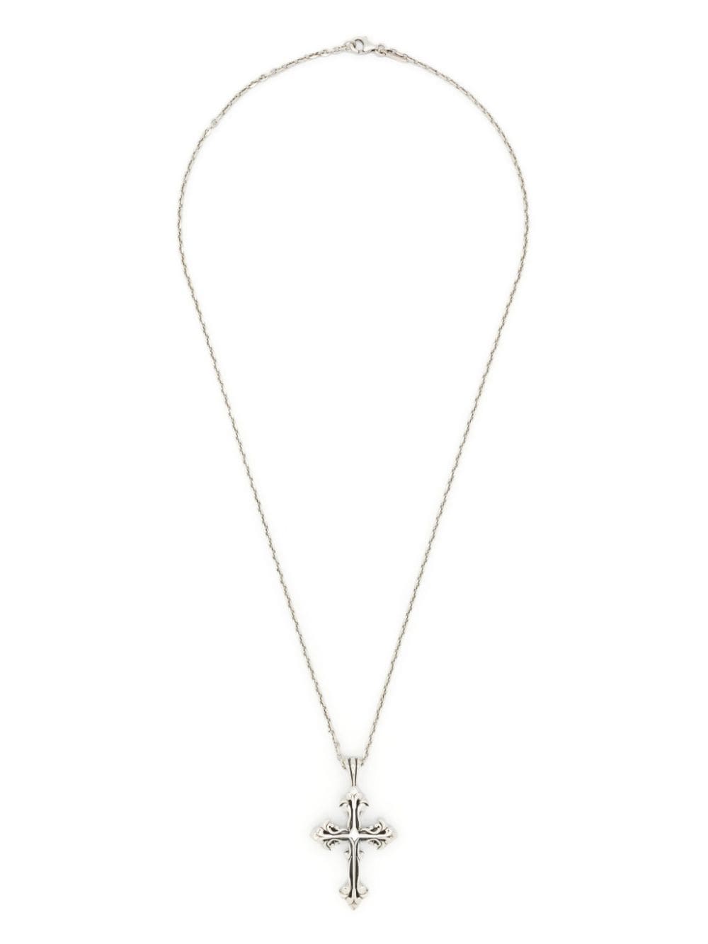 Shop Emanuele Bicocchi Avelli Cross-pendant Necklace In Silver